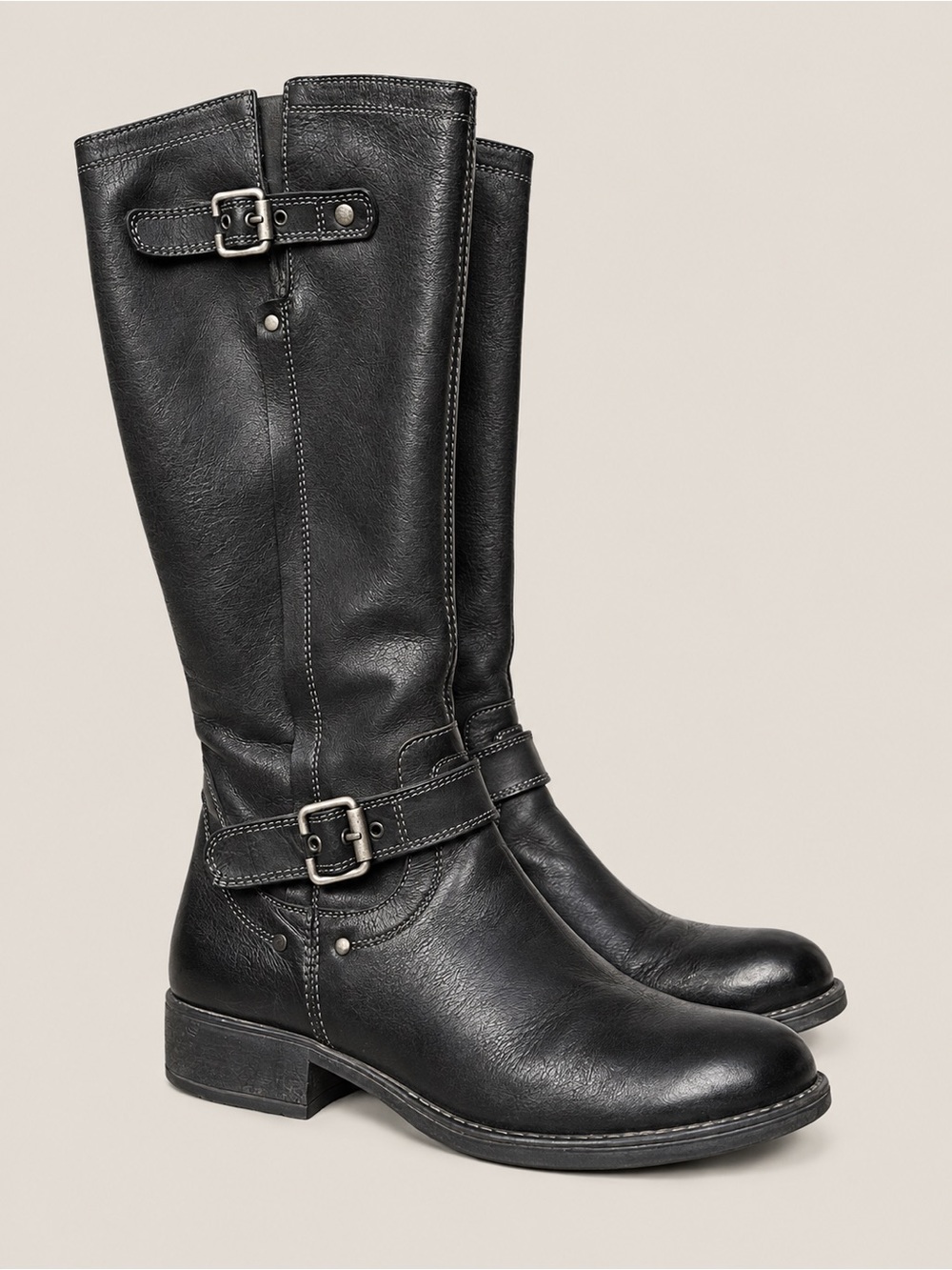 Eric Michael | Montana Black Leather Knee High Riding Boots | Women’s Size: EU42